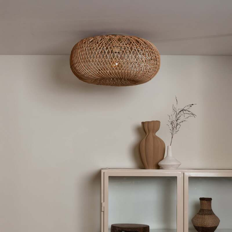 GOOD & MOJO Deckenleuchte Arizona LED E27 Bambus Lampe Leuchte natur Ø 50 cm - 8716248097130
