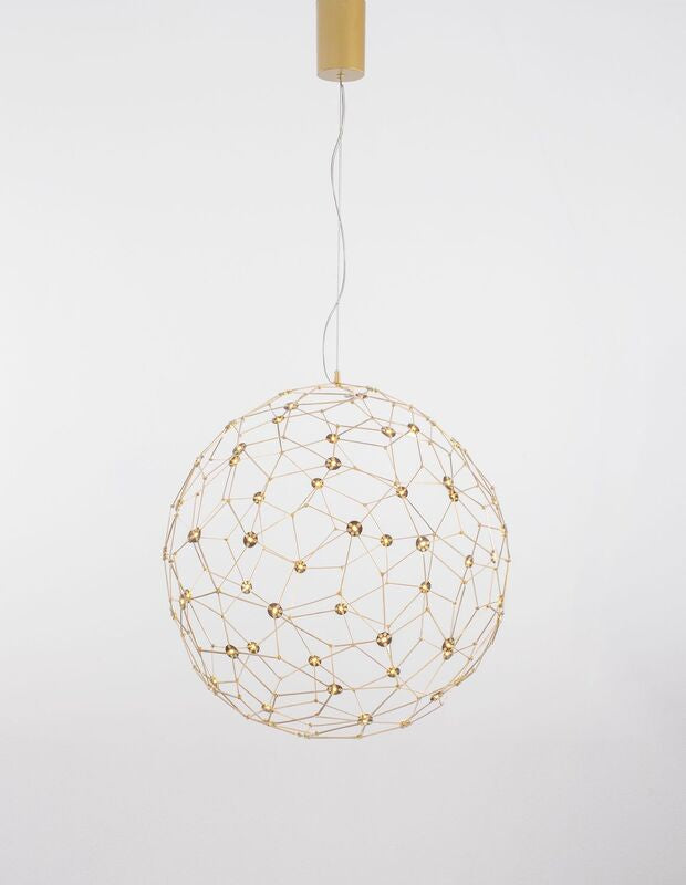 Nova Luce Pendelleuchte Hängeleuchte LED SOLE Gold Warmweiß Metall 60 cm 21,6 W - 5212017420619