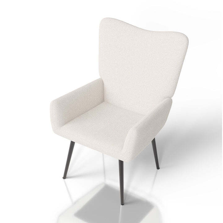 Ohrensessel Odense Relaxsessel beige Bouclé skandinavisches Design Stuhl - 4262437185651