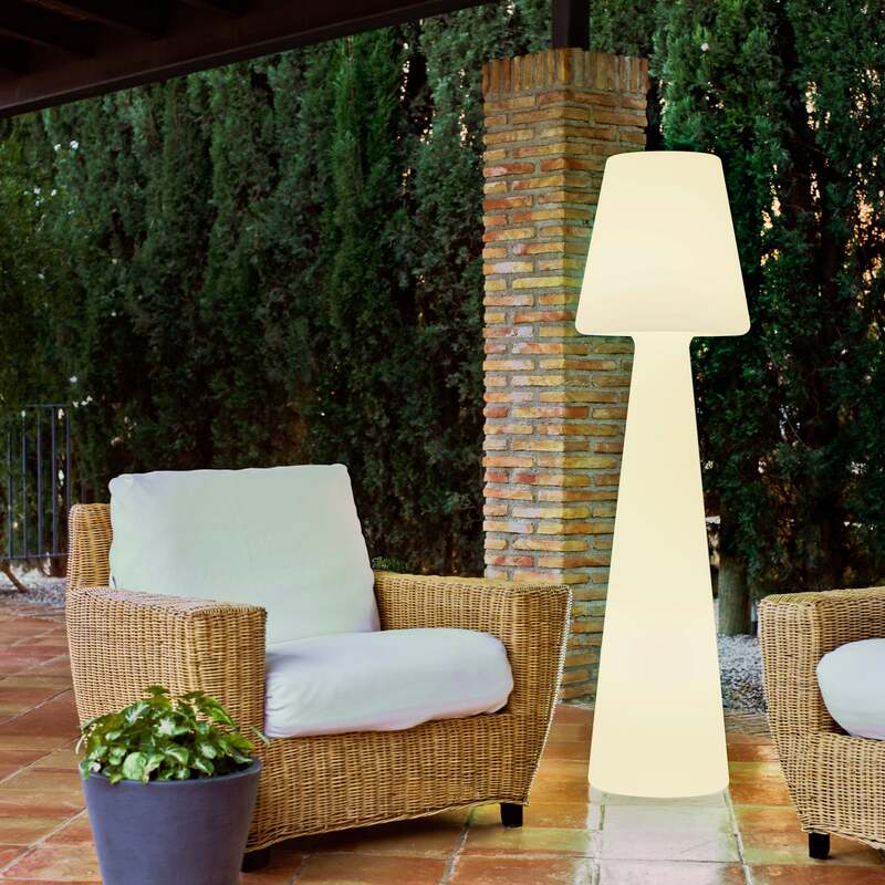 Newgarden Stehleuchte Lola LED dimmbar Gartenlampe Leuchte weiß 165cm IP65 - 8436542234887