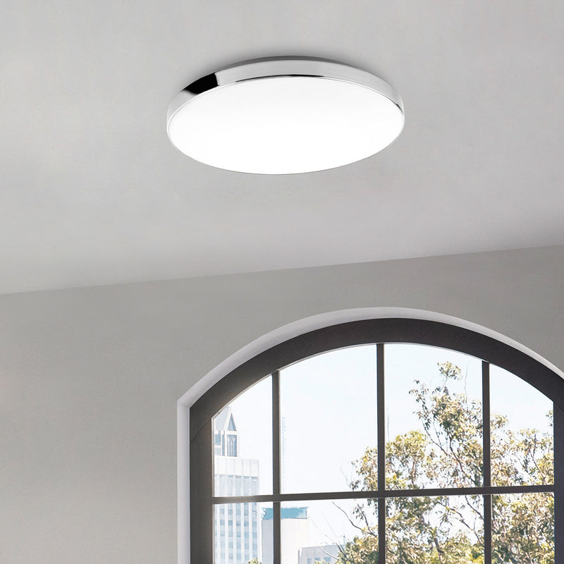 Briloner Deckenlampe Deckenleuchte LED Lampe Leuchte chrom/weiß Ø35,5cm IP44 - 4002707339298