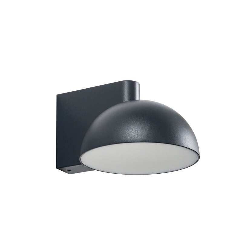Lucande Außenwandleuchte Velira LED Gartenlampe schwarz Metall IP54 16x11cm - 4255830910906