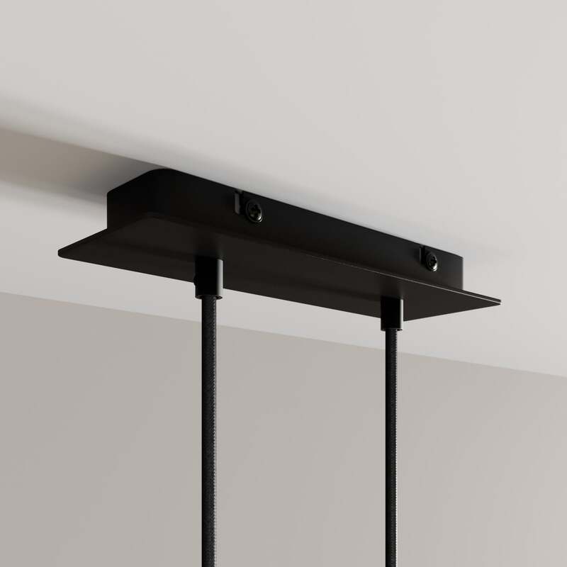 Arcchio Pendelleuchte Hängeleuchte Franka LED Lampe schwarz Aluminium 2-flg 30cm - 4251096568608