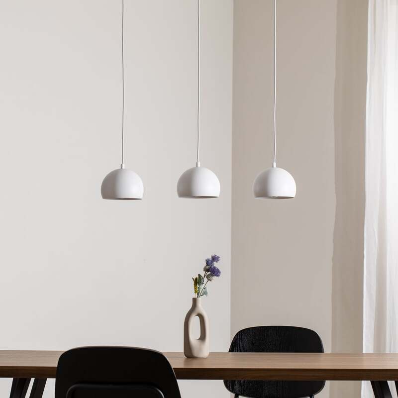 Euluna Hängeleuchte Sool Deckenlampe Pendelleuchte Deckenlicht E27 weiß 3-flg - 5907565912128