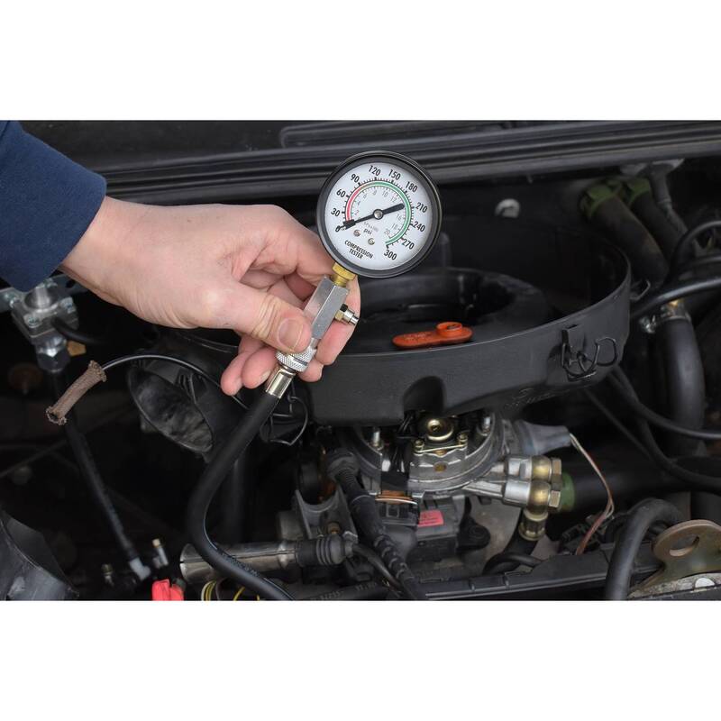 Brilliant Tools Kompressionstester Satz Kompressionsprüfer Benzin Motor Set 2tlg - 4042146779521