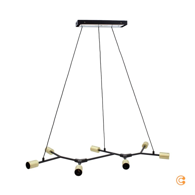 Nordlux Hängeleuchte Hängeleuchte Lampe Leuchte Josefine in Schwarz, siebenflamm - 5704924001055