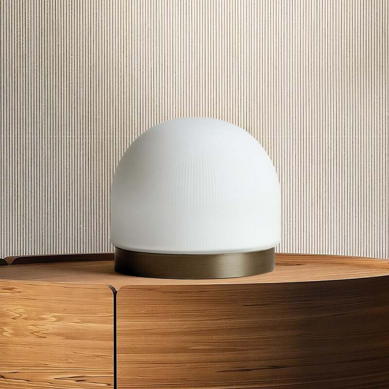 miloox by Sforzin Tischlampe Domu LED Lampe dimmbar bronze/weiß Ø15cm 13,5cm - 8055304890323