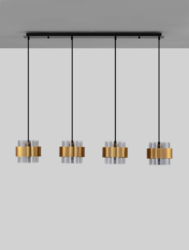 Nova Luce Pendelleuchte Hängeleuchte SIANNA E27 LED 4-fach Gold SIEHE TEXT/FOTO - 5212017445421