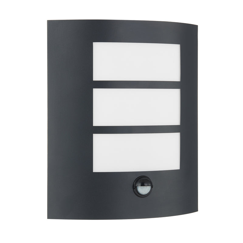 Lindby Außenwandleuchte Vimal LED Gartenlampe mit Sensor dimmbar schwarz 26cm - 4251911764697