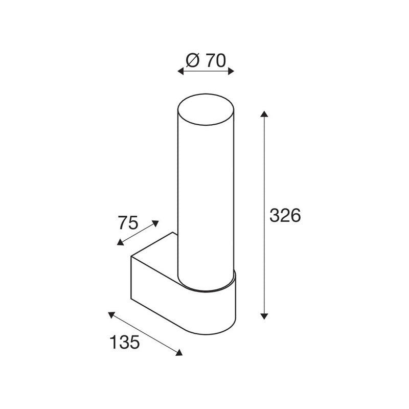 SLV Wandlampe Badleuchte Spiegellicht LED Aluminium messingfarben Lygant single - 4024163280693