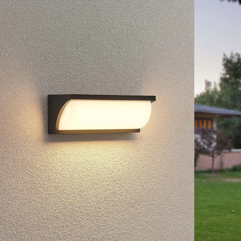 Lucande Außenwandleuchte Aune LED Gartenlampe Wandleuchte anthrazit IP65 815lm - 4251096582123
