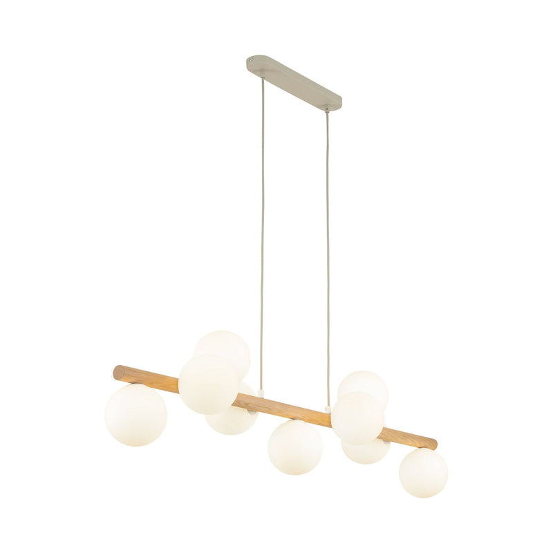 Hängeleuchte Estera Opalglas Holz Hängelampe Lampe Leuchte SIEHE TEXT/FOTO - 5901780559069