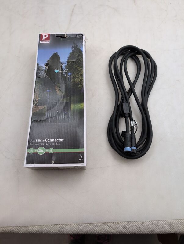 Paulmann Plug & Shine Kabel 5m 1 in 2 aus wasserdicht Gartenbeleuchtung schwarz - 4000870939277