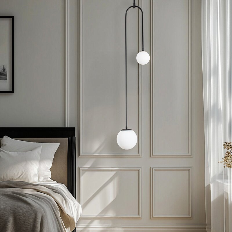 Avonni Hängeleuchte AV-1897-2BSY 2 Glaskugeln Deckenlampe Deckenleuchte Lampe G9 - 8698957177535