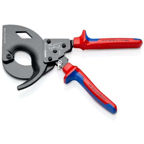 Knipex Ratschen-Kabelschneider 95 31 280 Kabelschneider für Alu Kupferkabel 52mm - 4003773043942