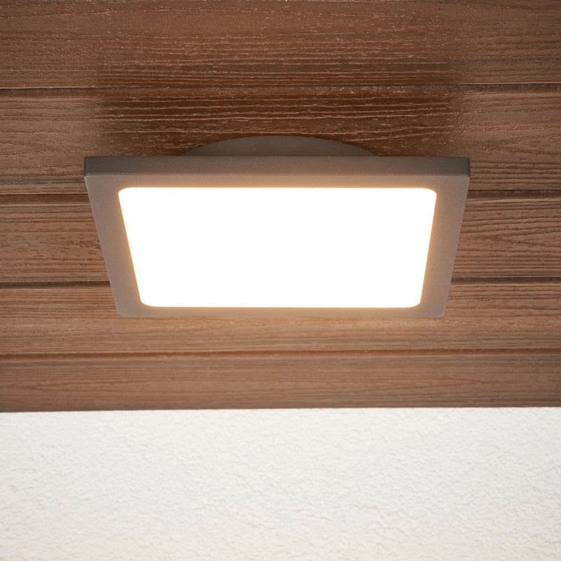 Lucande Deckenleuchte Außenlampe LED Sensor Mabella dunkelgrau weiß IP65 - 4251096527155