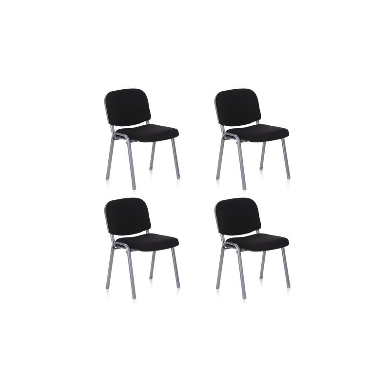 hjh OFFICE Besucherstuhl Konferenzstuhl Stuhl XT 600 4er Pack silber 4 STÜCK - 4251084663452