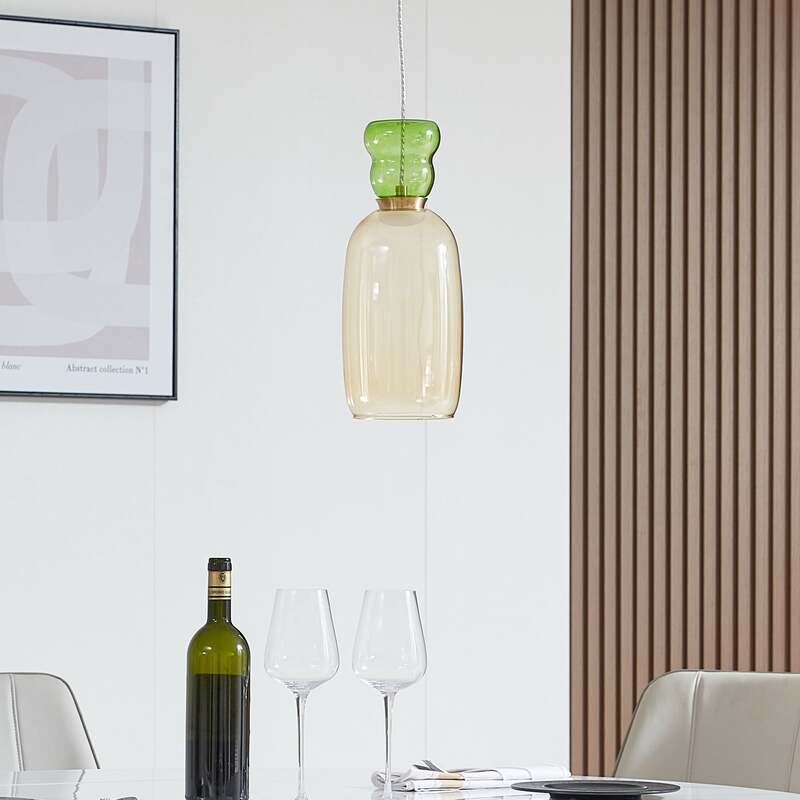 Lucande Hängelampe Hängeleuchte Fay LED Pendelleuchte Lampe gelb grün Ø 15 cm - 4251911778502