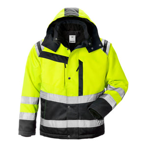 B-Ware Fristads Winterjacke Jacke High Vis Arbeitsjacke Größe M Warnschutz-Gelb/Schwarz