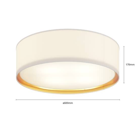 Euluna Deckenleuchte Deckenlampe Lampe Leuchte Bilbao weiß gold Ø 60 cm983 - 5901780534332