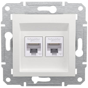 B-Ware Schneider Electric RJ45-Datendose Asfora EPH4870121D Weiß RAL 9003 250V 10A