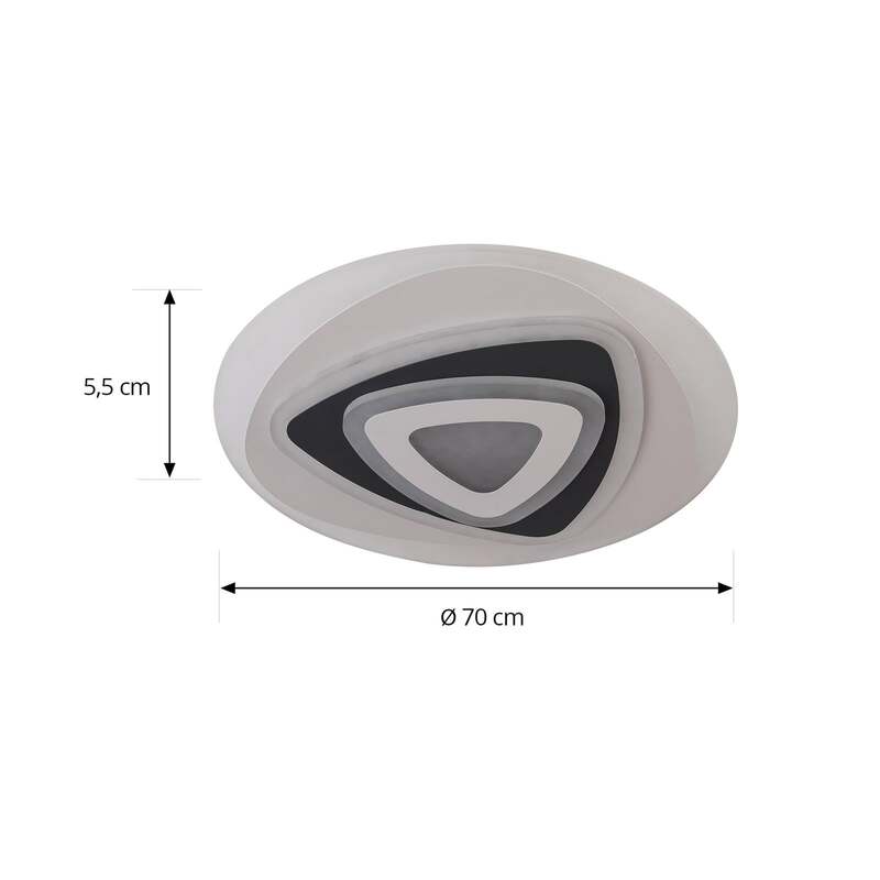 Lindby Deckenleuchte Lampe Rebeka LED Fernbedienung weiß Wohnzimmer Esszimmer - 4251911799545
