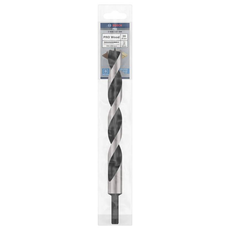 Bosch Zubehör Holz-Spiralbohrer 20mm Zylinderschaft 1 Stück 250mm Länge Bohrer - 3165140099608