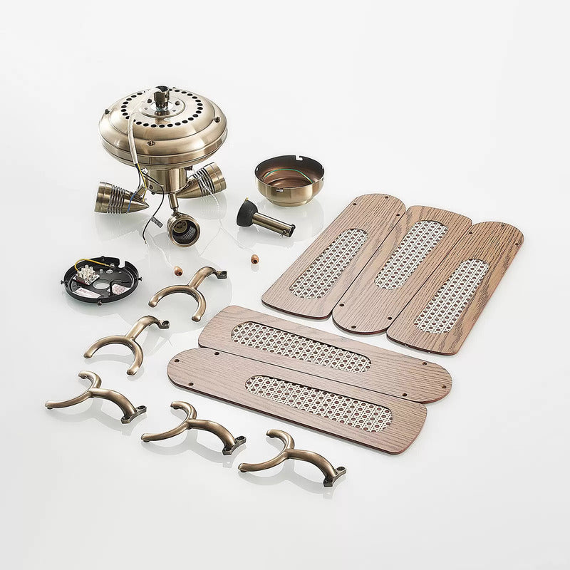 Lucande Deckenventilator mit Licht Anariki leise messing Ventilator Lampe S941 - 4251911744682