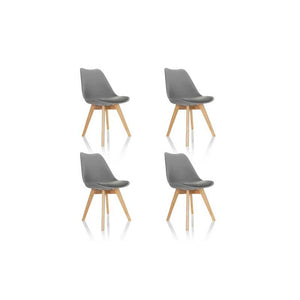 B-Ware Hjh Office Besucherstuhl Schalenstuhl Scandi Esszimmerstuhl Kunststoff Grau 414