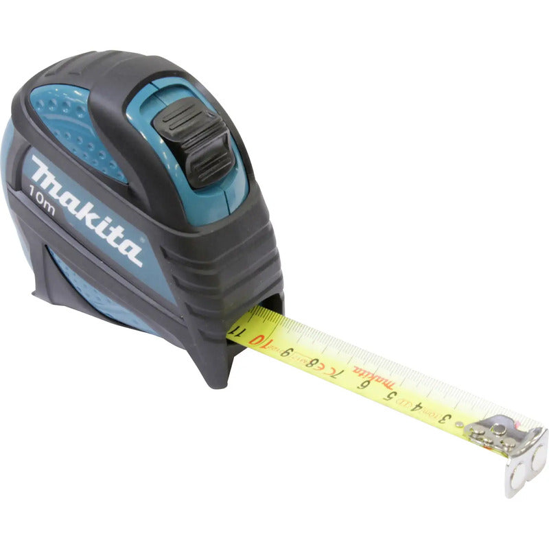 Makita Maßband 10m Bandmaß Rollmaßband mit Neodym-Magnet Silica-Beschichtung - 0088381497633