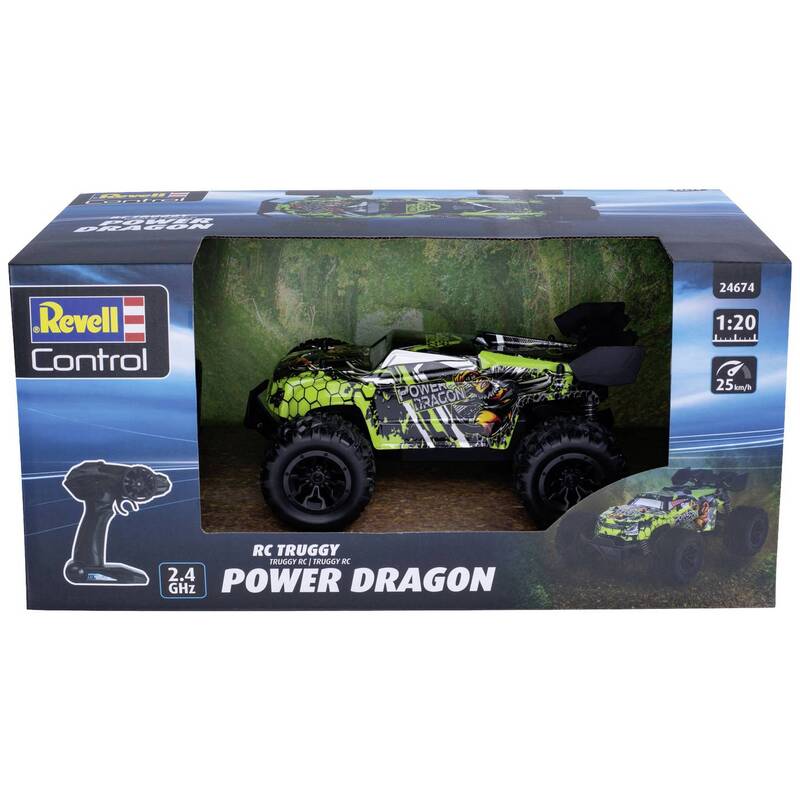 Revell Control RC Einsteiger Modellauto Power Dragon 1:20 Elektro Buggy 25km/h - 4009803124674