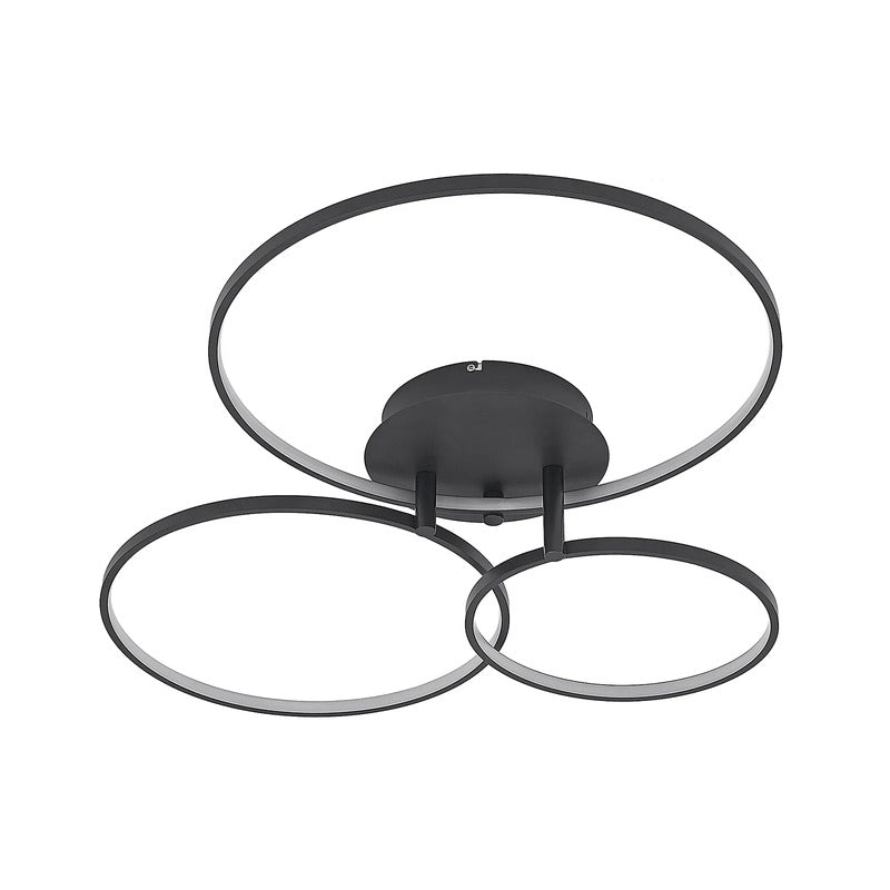 Lindby Deckenlampe Rayk LED dimmbar Lampe Leuchte schwarz 77cm 1900Lumen - 4251911700053