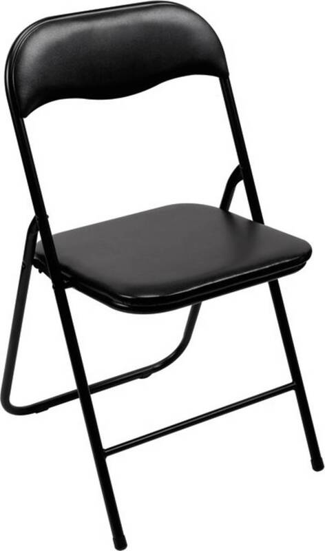 Perel Camping Stuhl Schwarz gepolstert stabil klappbar 5 STÜCK WIE NEU - 5410329640408