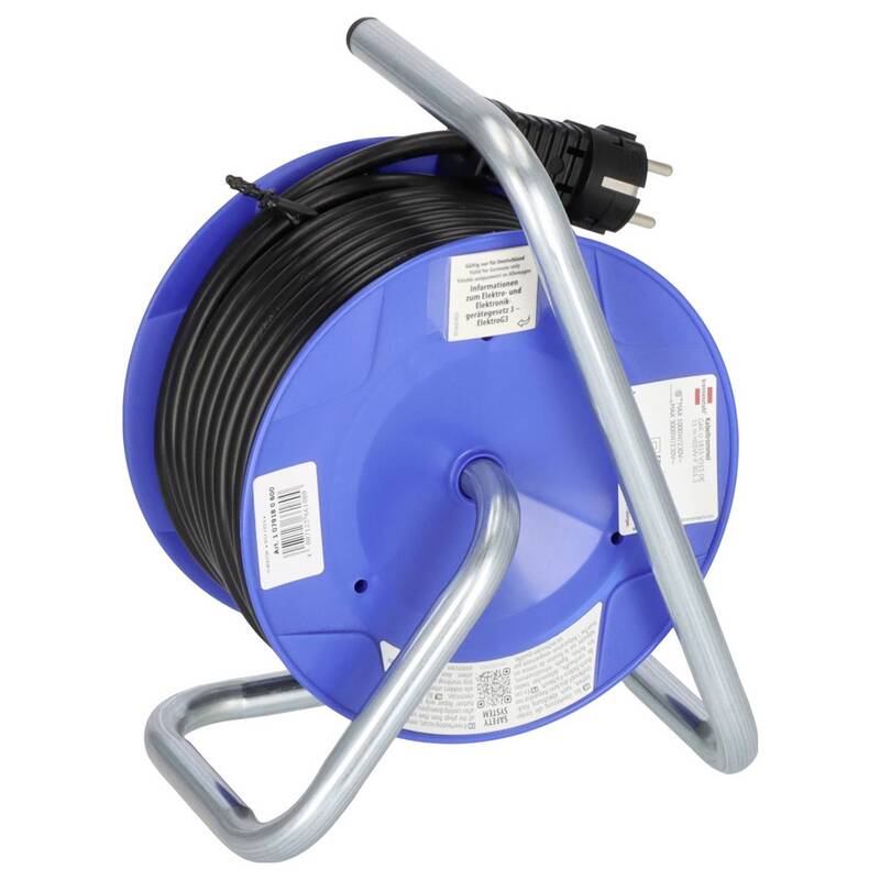 Brennenstuhl Kabeltrommel 15m Schutzkontakt-Stecker 3-fach USB Schwarz IP20 230V - 4007123661800