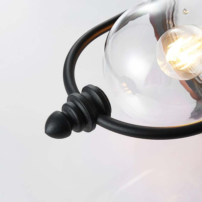 Lindby Clint Außenwandleuchte Wandleuchte Lampe Laterne E27 Alu schwarz kupfer - 4251096573534