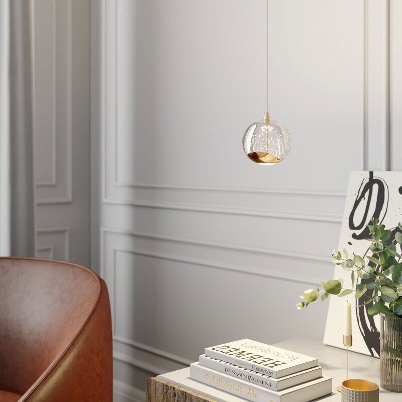 Lucande LED-Pendelleuchte Hayley Pendelleuchte Lampe Leuchte Glaskugel 1-fl gold - 4251096562439