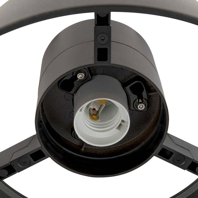 SLV Deckenlampe Photoni LED Außenleuchte dimmbar schwarz Aluminium Ø25cm IP65 - 4024163280952