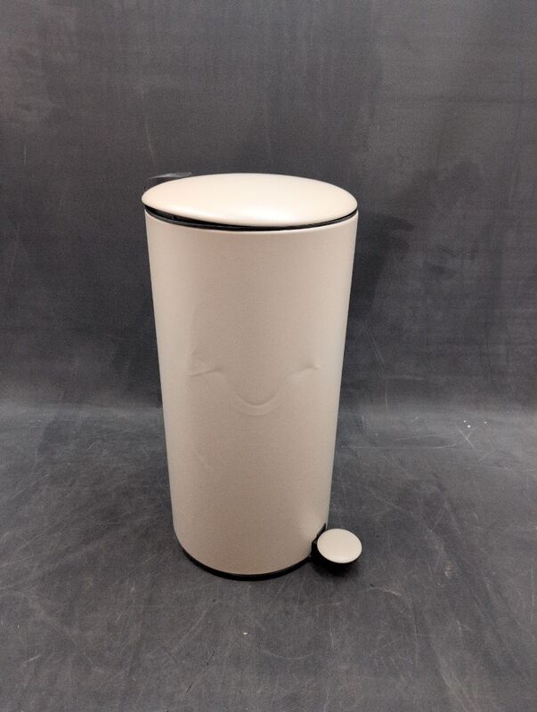 hjh OFFICE Mülleimer 30L Treteimer Softclose CLEAN Step 2 Metall Beige - 4064323107378