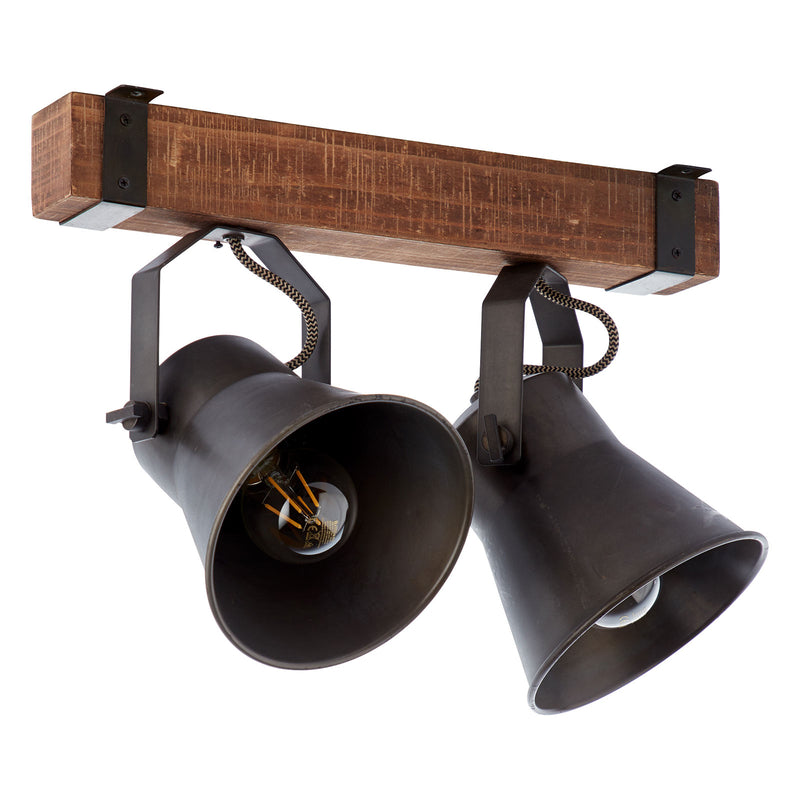 Brilliant Deckenstrahler Plow LED Strahler Lampe dimmbar schwarz holz dunkel - 4004353356247