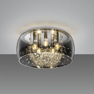 B-Ware Trio Lighting Deckenlampe Crystel Deckenlampe Lampe aus Glas chrom Ø 50 cm E14