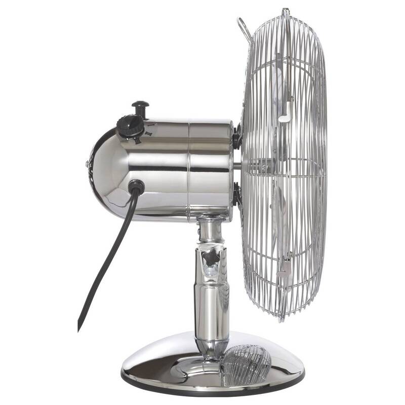 Sygonix Tischventilator Ventilator Oszillierend 35W Chrom 335mm x 400mm 3 Stufen - 4064161489322