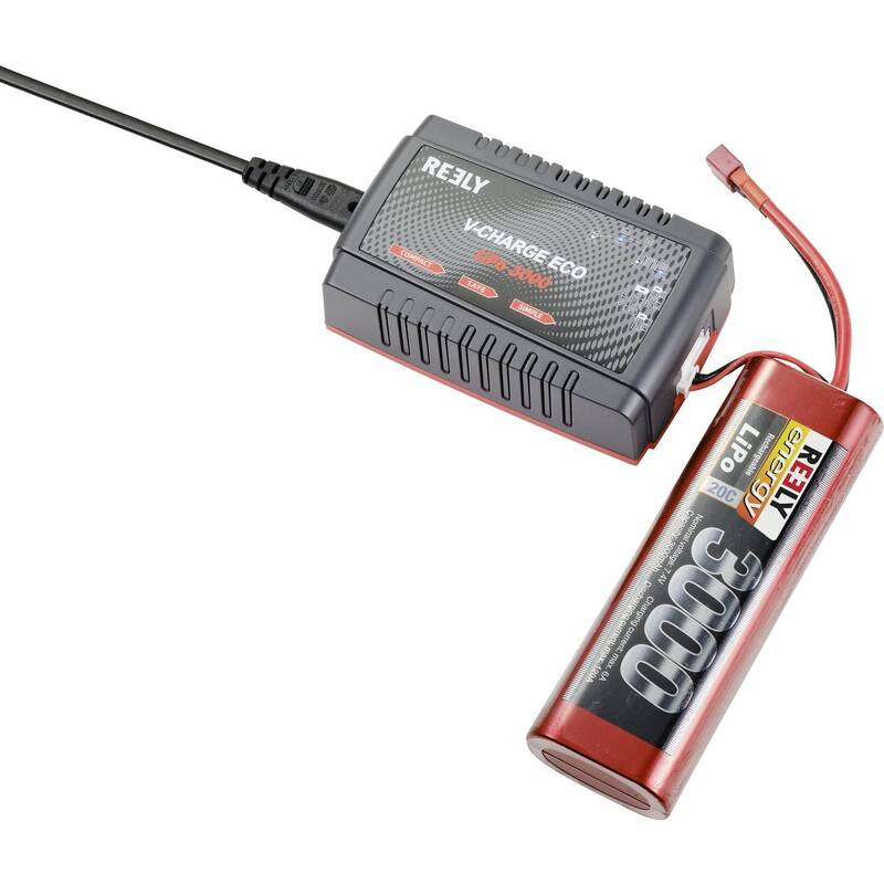 REELY V-CHARGE ECO LIPO 3000 Modellbau-Ladegerät 35W 2-4 Zellen LiPo 100-240V - 4064161221120