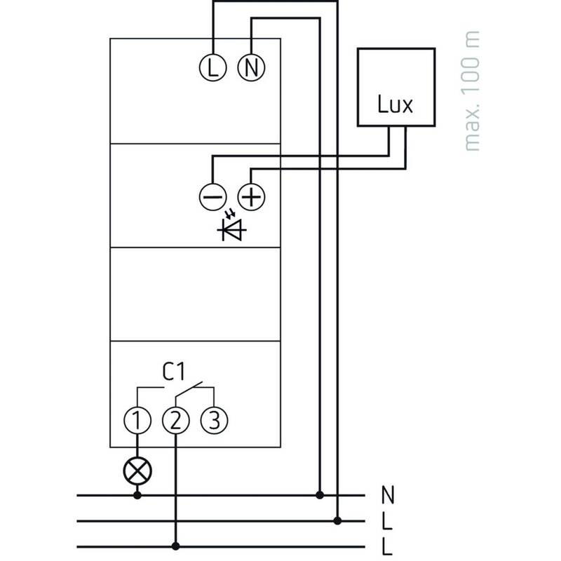 Theben Dämmerungsschalter analog mit externem Lichtsensor 600W IP44 einstellbar - 4003468110027