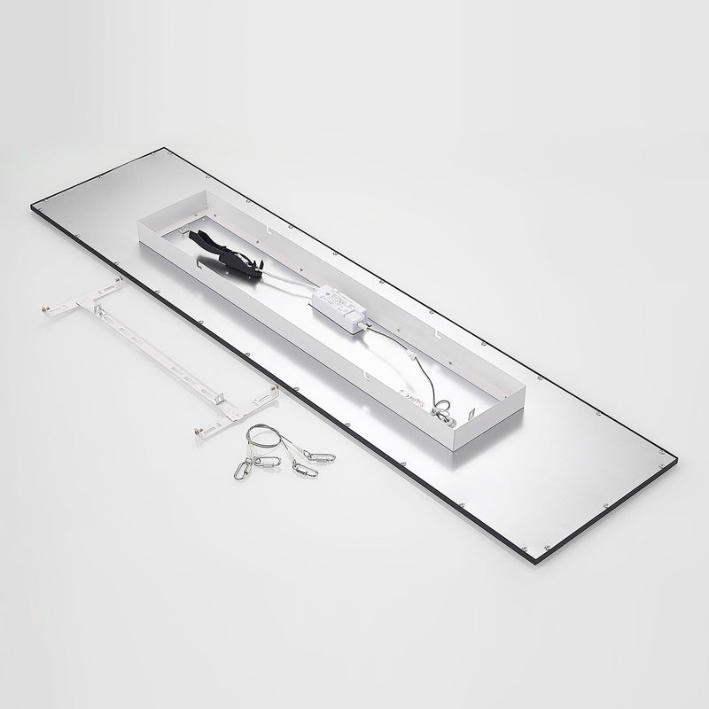 Lindby Deckenleuchte Nelios LED Lampe Leuchte schwarz 120x30cm 4000K IP20 - 4251911738667
