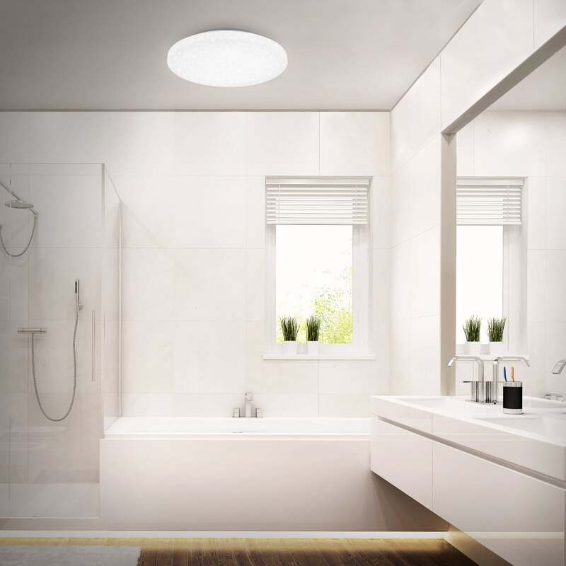 Briloner Deckenlampe LED Deckenleuchte Case Sternenhimmel IP44 Ø40cm weiß - 4002707444343