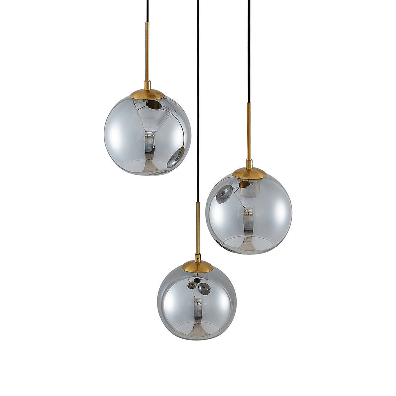 Lindby Jurian Pendelleuchte  Deckenlampe Wohnzimmerlampe 3-flamming bronze sm746 - 4251911727883