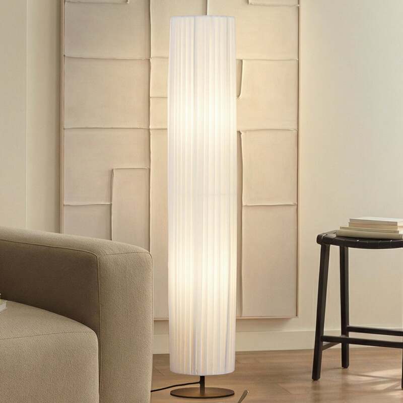 Lindby Stehleuchte Lampe Virelle weiß Textil Höhe 117 cm E27 Stehleuchte 2-flg. - 4255830903755