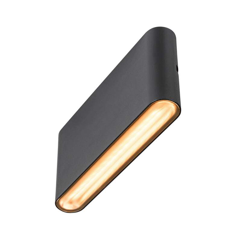SLV Außenwandleuchte Wandlampe Oval CCT 17,5cm LED schwarz IP65 860 Lumen - 4024163273442
