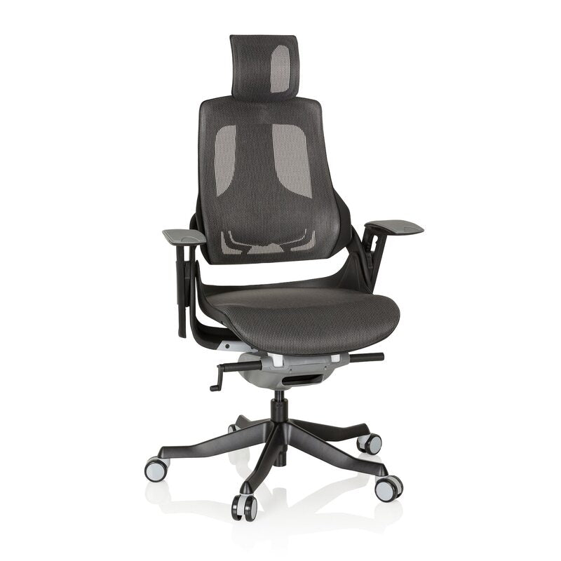 hjh OFFICE Bürostuhl SPEKTRE BLACK Netzstoff Armlehnen höhenverstellbar grau - 4251084667948