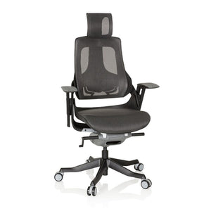 B-Ware hjh OFFICE Bürostuhl SPEKTRE BLACK Netzstoff Armlehnen höhenverstellbar grau